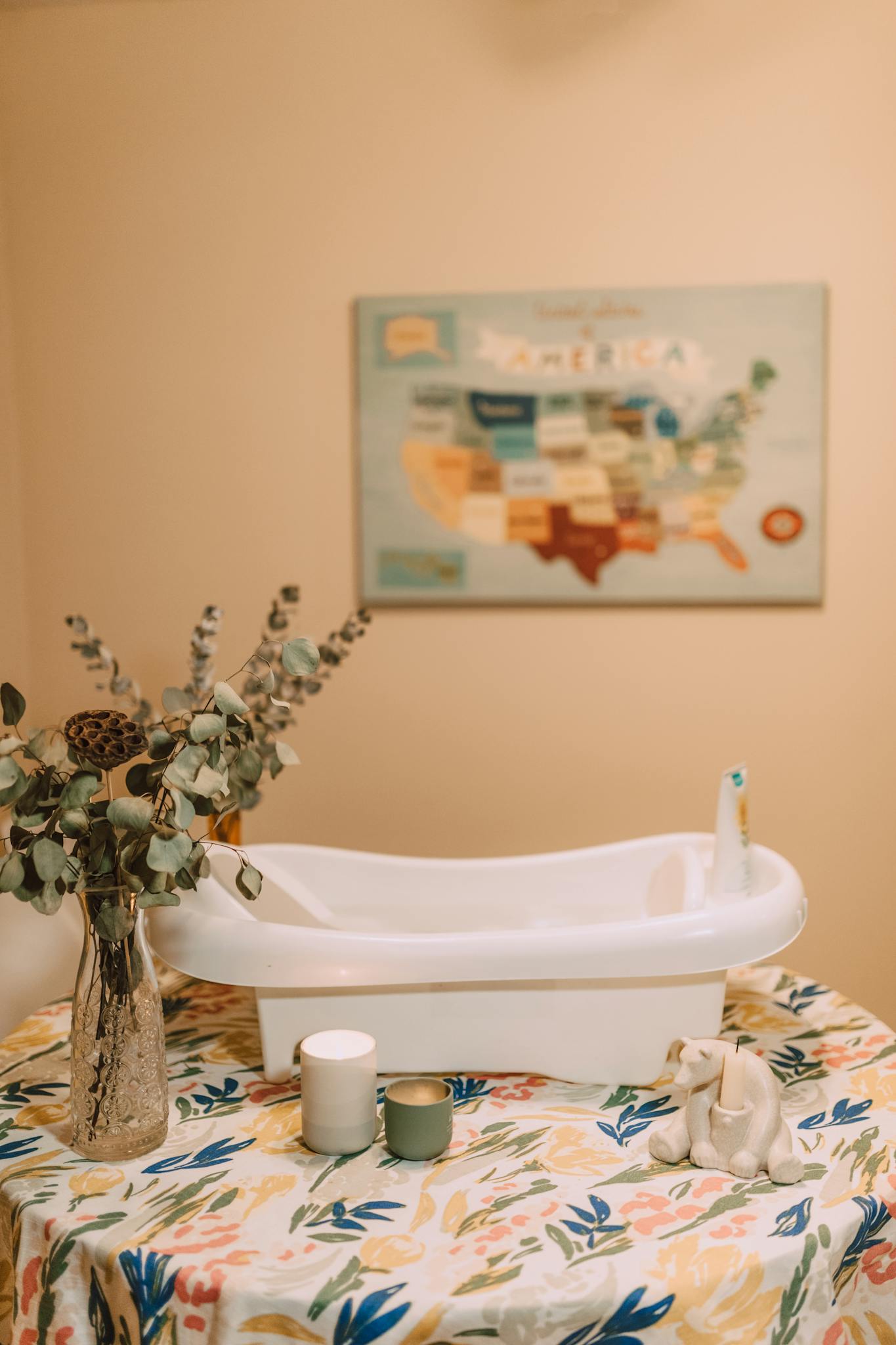 A Cozy Setup In A Nursery With A cozy setup in a nursery with